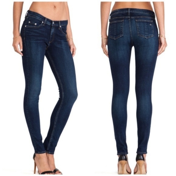 rag & bone Denim - Rag & Bone High Rise Skinny Jeans in Woodford 24